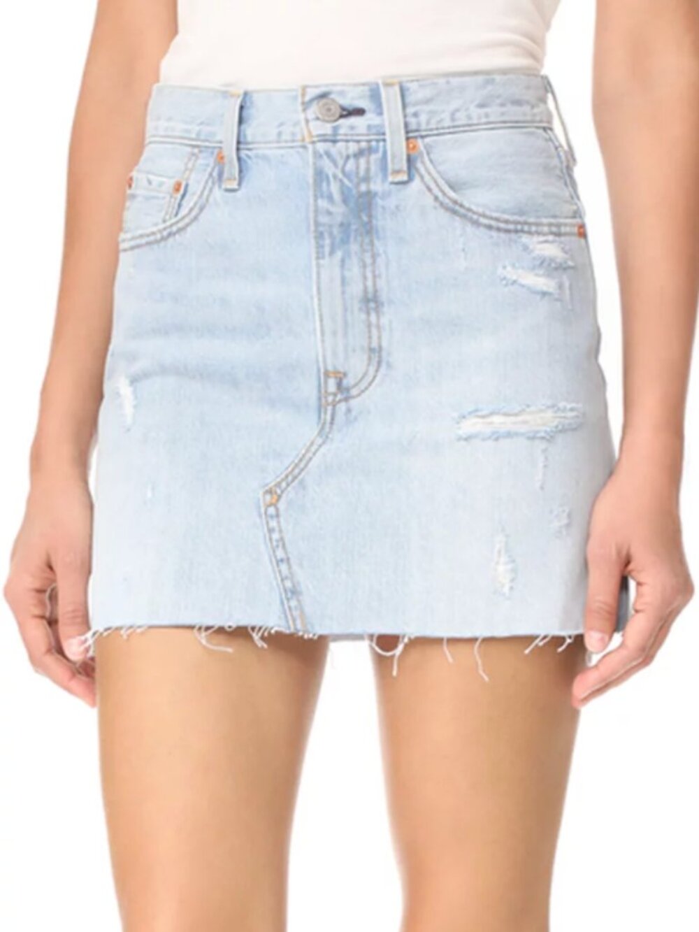 Levi's Light Wash Denim Mini Skirt
